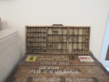 Vintage wooden printers tray - printers,