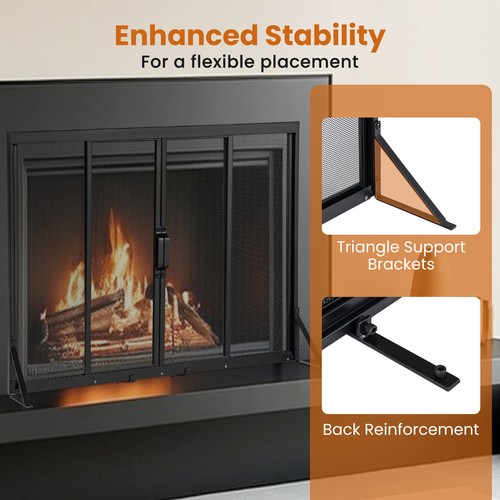 Freestanding fire screen - freestanding,