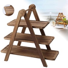 3 Tier Wooden Serving Platter