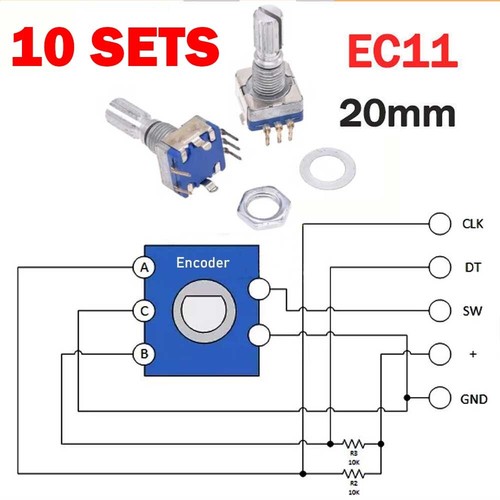 Set rotary shaft encoder - set,