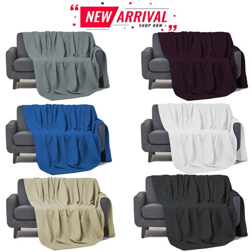 Luxury waffle weave throw - weave,