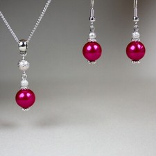 Hot fuchsia pink pearls