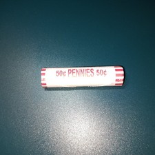 USA 1 x Full Roll of 50 One Cents Lincoln Sheild Penny 2024 D Unc