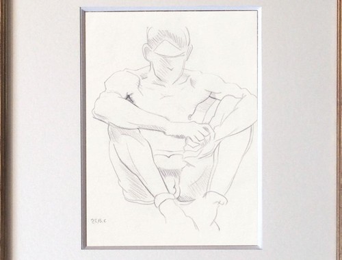 Nude drawing sketch - nude,