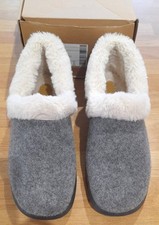 LOVELY LADIES HOTTER SNUG II SMOKEY GREY SLIPPERS - SIZE 7 STD - BNIB