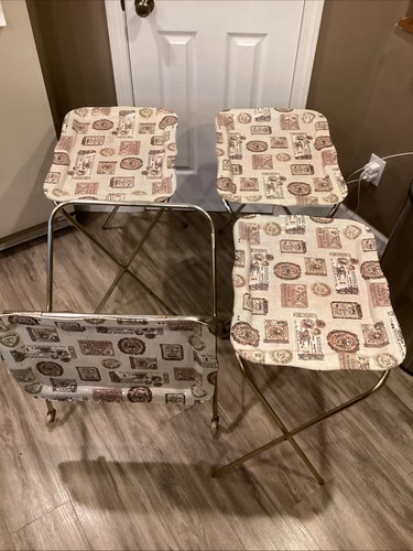 Vintage metal tray set 4 - tray,