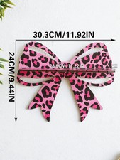 Pink Bow Leopard Floating Wall