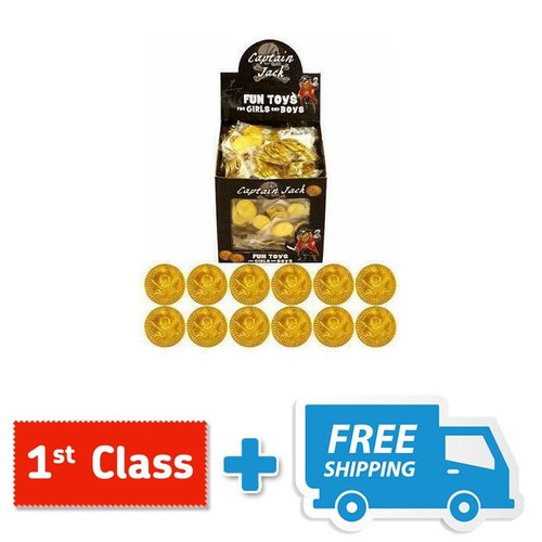 Plastic gold pirate coins - plastic,