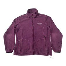Berghaus Vintage Ladies Dark Purple Zip Up Fleece Jacket