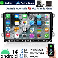 9" Car Stereo Apple Carplay Android 14 Player WIFI GPS Radio For VW GOLF MK5 MK6