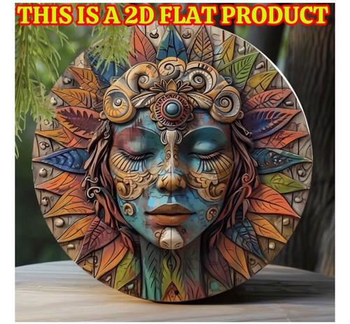 Circular wooden wall art 2d - circular,