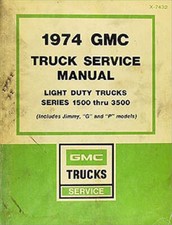 1974 GMC Shop Manual Sierra