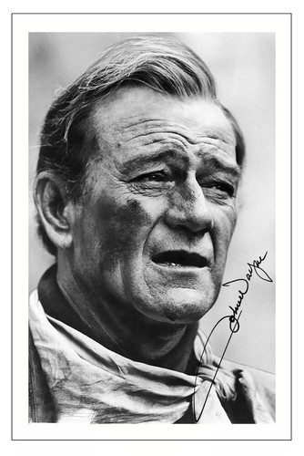 John wayne signed autograph - wayne,