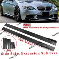 For BMW 3 Series E90 E91 E92 E93 Glossy Black 86.6'' Side Skirt Extension Blade