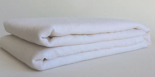 Linen bed sheet stone - linen,