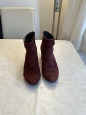 Women's Red /Plum Suede Ankle
