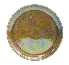 Ruskin Pottery ochre and blue