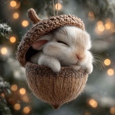 Nature Decor Christmas Tree Animal Acorn Ornament Holiday Tree Decoration