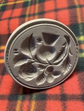 Vintage Butter Stamp with Shamrock Thistle and Rose