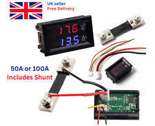 DC 100V 50A 100A Digital Voltmeter Ammeter Dual LED display Volt Amp Meter Shunt