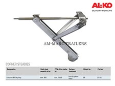 AL-KO Standard Corner Steady 800kg Long Caravan Jack Leg 205817