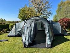 Vango Kura 800 DLX 8 person tent + front extension + footprint groundsheet.