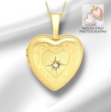 9ct Diamond Heart Locket
