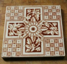 antique pilkington aesthetic antique vintage tile flower 