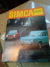 Simca 1000 Special And Rallye 1972 Sales Brochure