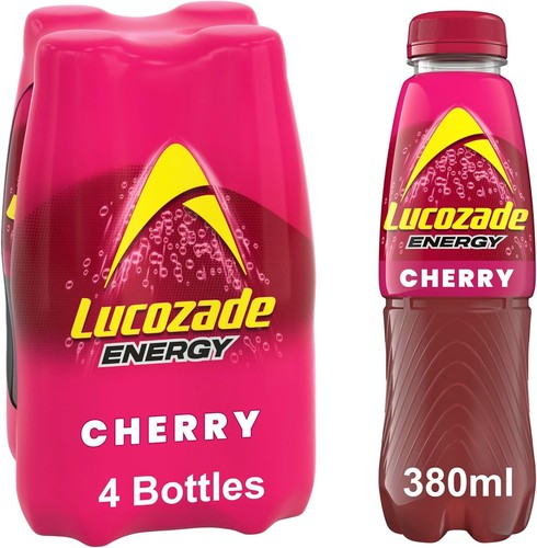 Lucozade energy cherry 380ml - lucozade,