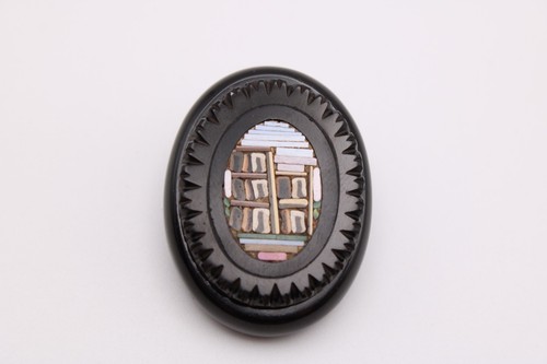 Victorian jet micro mosaic