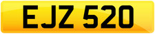 DATELESS REGISTRATION PRIVATE PLATE CHERISHED SHORT CAR NUMBER EJZ 520