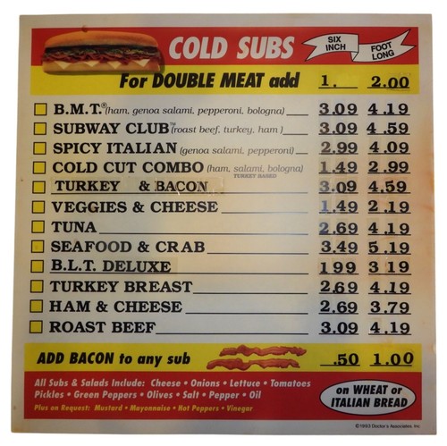 1993 subway restaurant cold - restaurant,