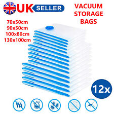 12 X LARGE SPACE SAVING STORAGE VACUUM BAGS CLOTHES BEDDING ORGANISER UNDER BED
