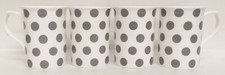 Grey Spots Mugs Set of 4 Fine