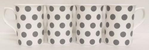 Grey spots mugs - spots, fine