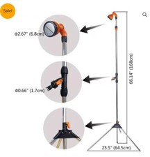 Outdoor Garden Shower Portable 10 Patterns height 150-240 cm Camping Pets hose
