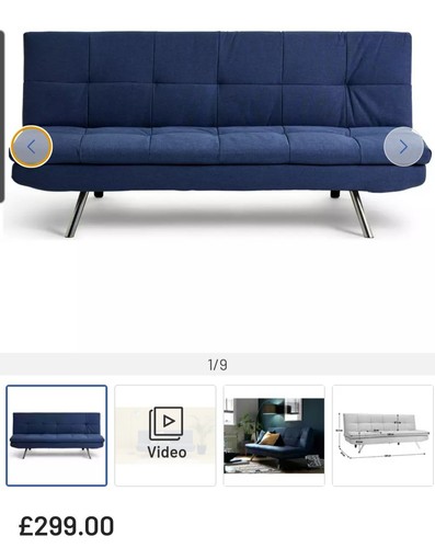 Dark blue sofa bed new - dark,