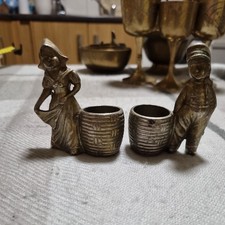 Vintage Pair Metal Brass Match