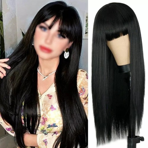 Womens long straight - wig, full