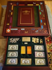 1991 Franklin Mint Deluxe Monopoly Collector's Edition Wood Board Game New