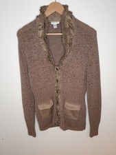 Peter Hahn Academia Brown Fairy Grunge Faerie Cottage Ruffle Victorian  Cardigan