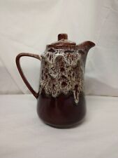 Brown Drip Glaze Pottery Coffee Pot  1960's  Style