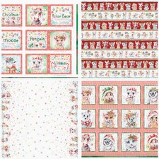 LITTLE DARLINGS CHRISTMAS COTTON FABRIC RANGE * Quilting *Craft * Dressmaking