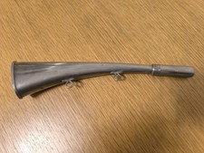 Vintage Large 11in Beater/Warning Horn Nickel Plated Brass Horn.