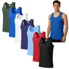 2-12 PCS MENS VESTS 100%