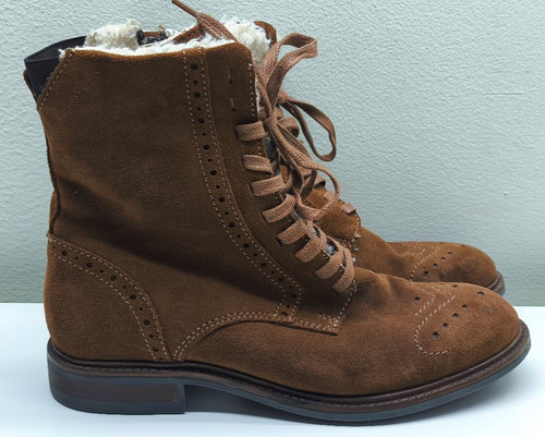 Clarks tan suede - lace, up