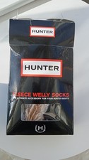 Hunters New In Box Grizzly Cuff Welly Long Socks In  Golden Brown. Size M UK 3-5