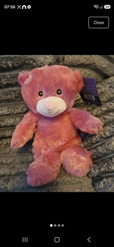 Pink fluffy teddy bear - pink,