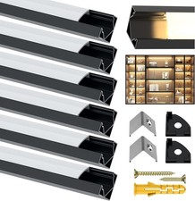 LED Profile Aluminium Channel 10 Pack 1Meter 45 Degree V-Shape LED Strip Light